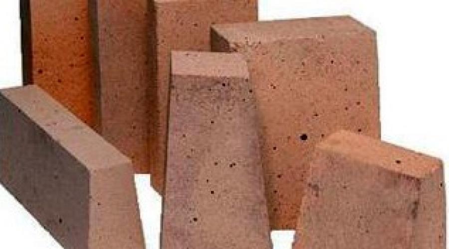 Brick chammatory straight. Sizes of chamotte bricks of different brands, characteristics, permissible temperature, prices. Basic technical characteristics of refractory SB brick