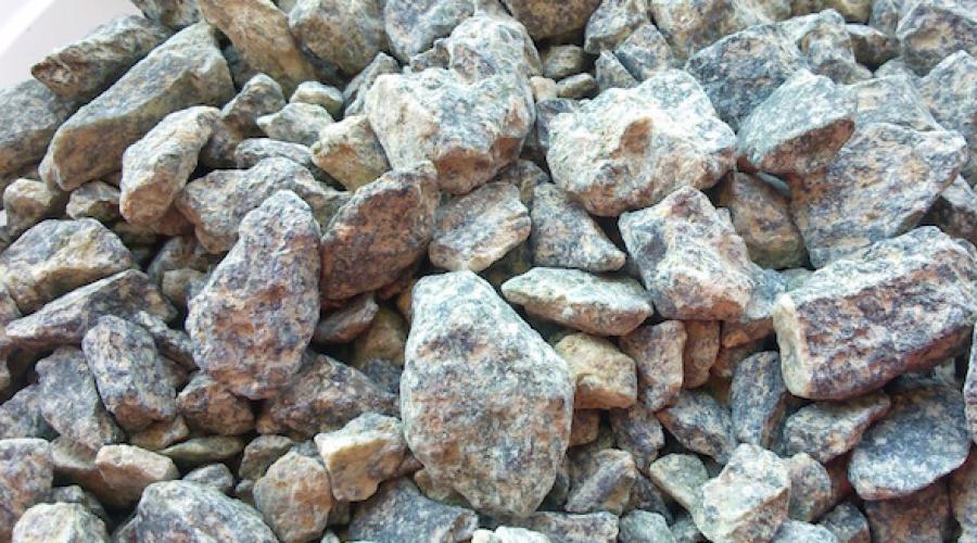 कुचल पत्थर बजरी गोस्ट 8267 93. घने चट्टानों से कुचल पत्थर और बजरी। ऐसे भिन्नताओं में विभाजित