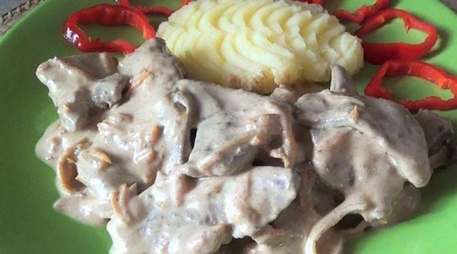 Liver fried in sour cream.  Step-by-step recipe with photos.  Tender liver in sour cream sauce How to deliciously fry liver with sour cream