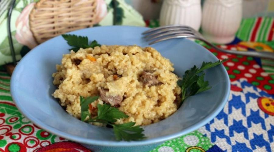 Washing porridge with pork frozling. Recipes for cooking millet porridge with meat. The benefits and harm of the millet porridge