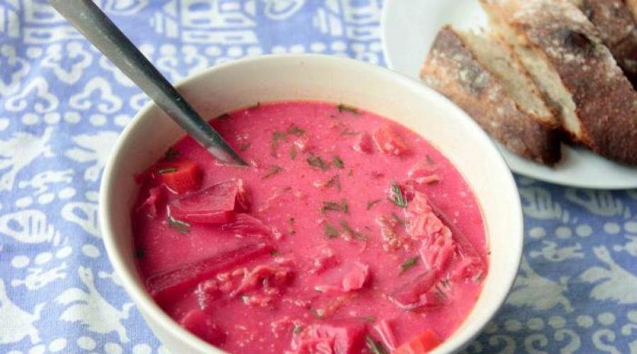 Borsch: ricetta classica con carne.  Come cucinare il borscht: ricetta passo passo.  Come cucinare un delizioso borscht - ricette semplici per tutti i giorni Come cucinare un delizioso borscht con carne